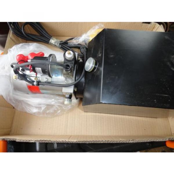 New Single Acting Hydraulic Pump 12v Dump Trailer 10 Quart metal Reservoir #2 image