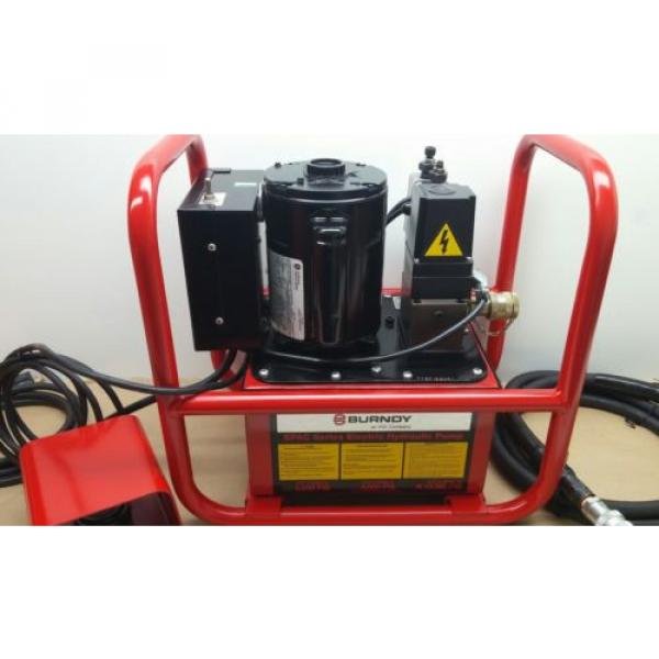 Burndy EPAC 10 Electric Hydraulic Pump w/ Remote Foot Pedal and Hose 10000 Psi #2 image