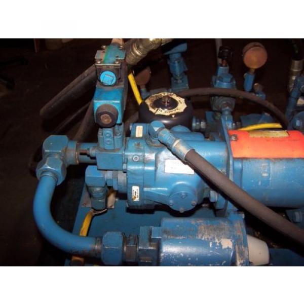 VICKERS 15 HP HYDRAULIC POWER UNIT 30 GALLON 3000 PSI PVQ20-B2R-SE1S-21 #6 image