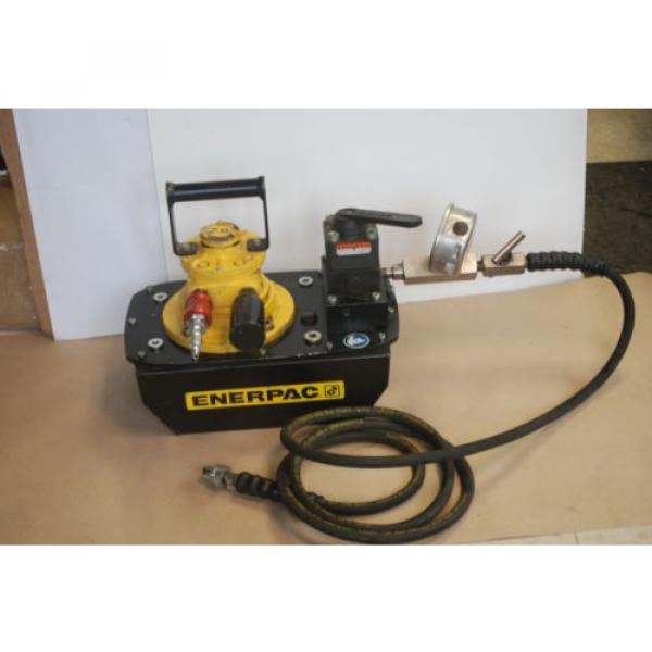 ENERPAC ZA4608MX AIR DRIVEN HYDRAULIC PUMP 10,000PSI 3-WAY 3-POS. GAUGE &amp; VALVE #1 image