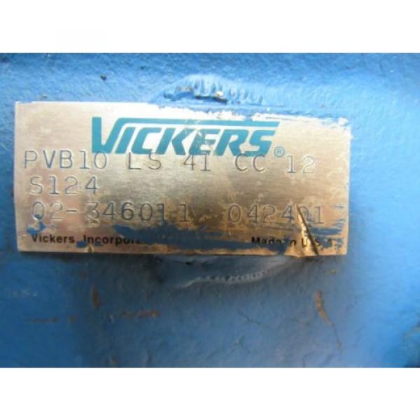 VICKERS HYDRAULIC PUMP PVB10 LS 41 CC 12 S124 PVB10LS41CC12S124 02-346011 042401 #2 image