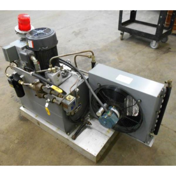 HALDEX HYDRAULIC PUMP W/ 5HP DAYTON MODEL 667420 MOTOR, AND 4F357 HEAT EXCHANGER #1 image