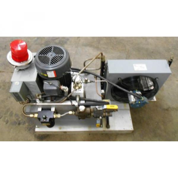 HALDEX HYDRAULIC PUMP W/ 5HP DAYTON MODEL 667420 MOTOR, AND 4F357 HEAT EXCHANGER #11 image