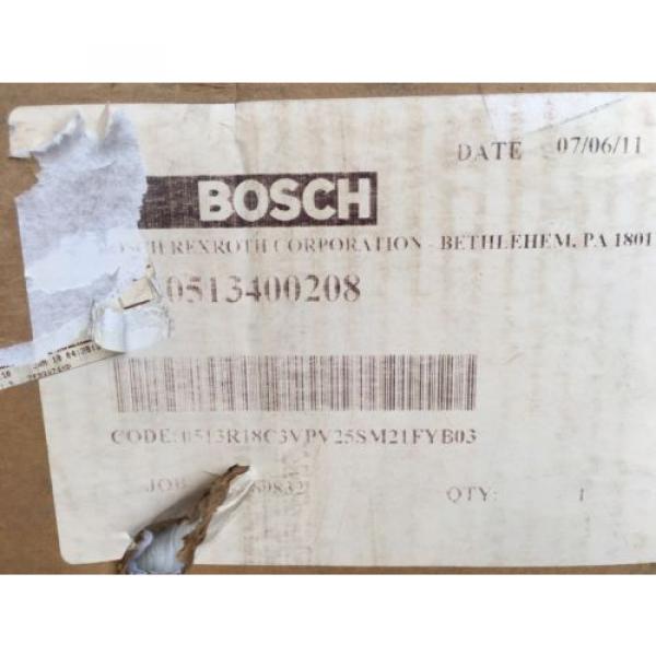 NEW, BOSCH VANE PUMP # 0513400208  3000 PSI  0513R18C3VPV25SM21FYB03 #1 image