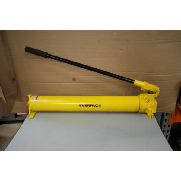 ENERPAC P-801 STEEL HYDRAULIC HAND PUMP 2 SPEAD NICE! #1 image