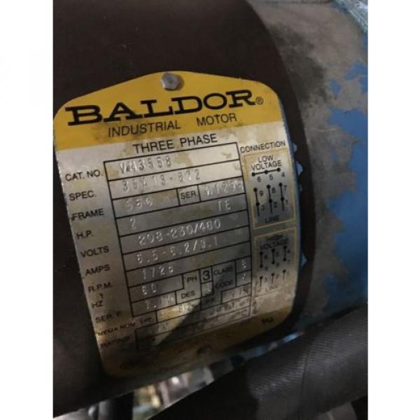 VICKERS POWER SYSTEM, MOD# TK5V-V15F-M-N-GF30-F1-B2-069, BALDOR MOTOR, 2 HP,USED #7 image