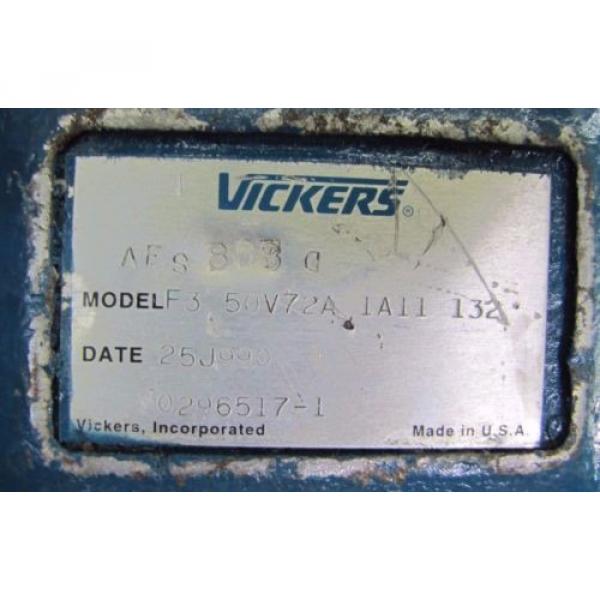 VICKERS F3 50V72A 1A11 132 F350V72A1A11132 HYDRAULIC PISTON PUMP REBUILT #2 image