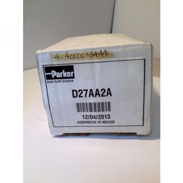 FREE SHIPPING- Parker Gear Pump D27AA2A NIB #6 image