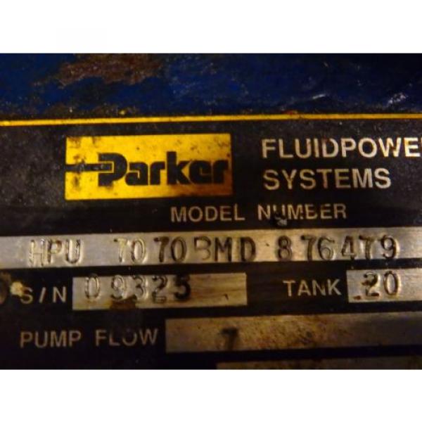 PARKER HYDRAULIC POWER UNIT HPU 7070BMD 876479_HPU7070BMD876479 #8 image