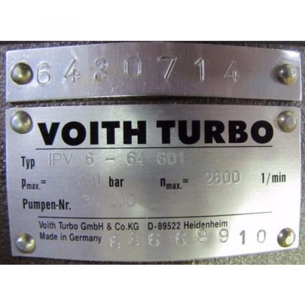 VOITH TURBO IPV 6 - 64 601 IPN /5 - /64 DUAL DOUBLE INTERNAL GEAR PUMP NEW #3 image