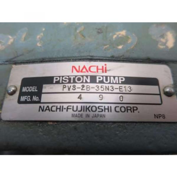 NACHI FUJIKOSHI PVS-2B-35N3-E13 35CC/REV HYDRAULIC PISTON PUMP D519172 #7 image