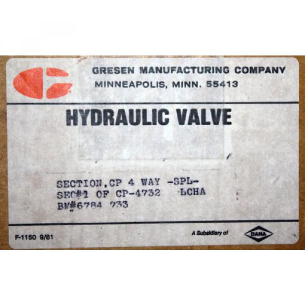 Gresen 4 way directional control valve #CP-4732 BM# 6784 733 #6 image