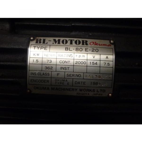 OKUMA BL MOTOR_BL-80E-20 with Encoder_OKUMA TYPE E_1566 #7 image