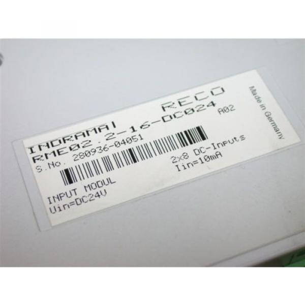 BOSCH REXROTH INDRAMAT INPUT MODULE 24V RME022-16-DC024 #2 image