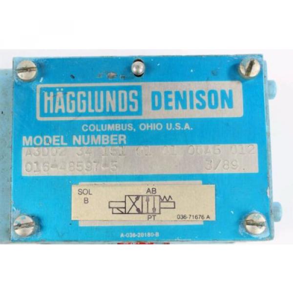 origin 016-48597-5 Denison Hydraulic Valve A3D02-34 151 01 01 00A5 012 #2 image