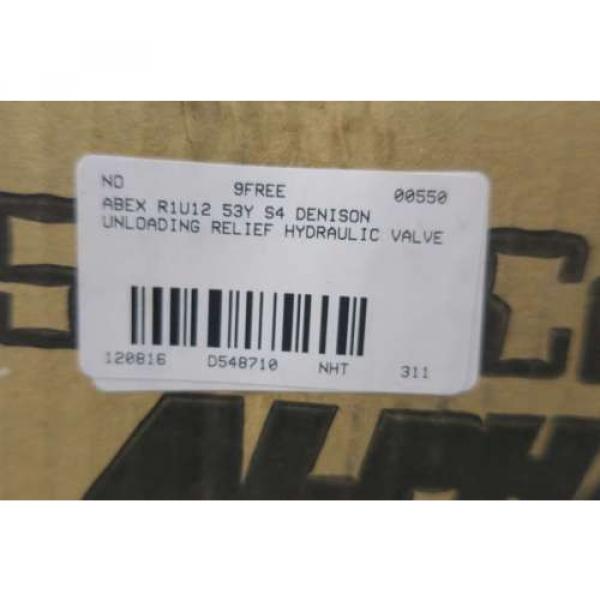 Origin ABEX R1U12 53Y S4 DENISON UNLOADING RELIEF HYDRAULIC VALVE D548710 #9 image