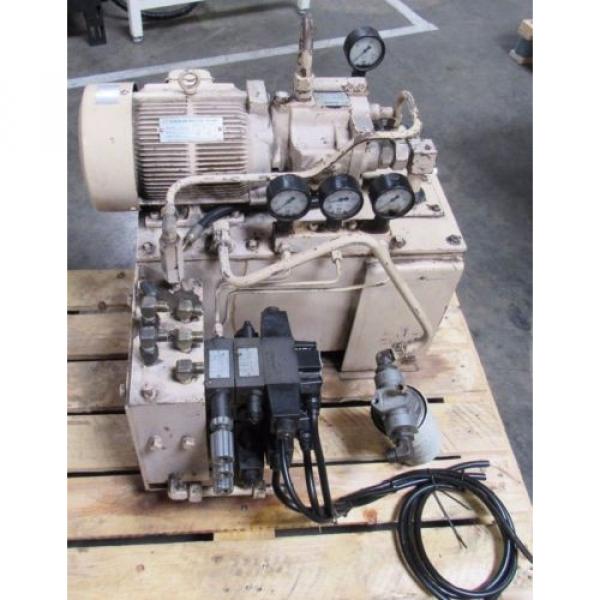 HYDRAULIC POWER UNIT W/ DAIKIN MOTOR PUMP V15A2F-J, PISTON PUMP V15 A2R-40 QE #1 image