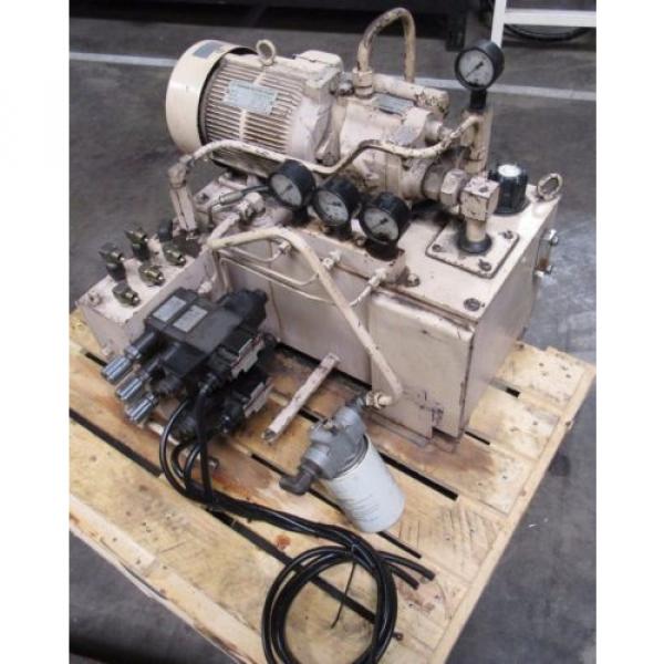 HYDRAULIC POWER UNIT W/ DAIKIN MOTOR PUMP V15A2F-J, PISTON PUMP V15 A2R-40 QE #4 image