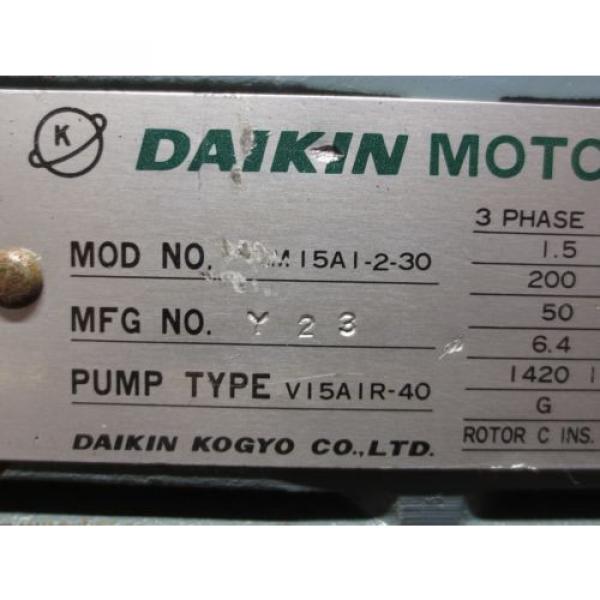 DAIKIN HYDRAULIC MOTOR PUMP M15A1-2-30  TYPE V15A1R-40 MORI SEIKI #2 image