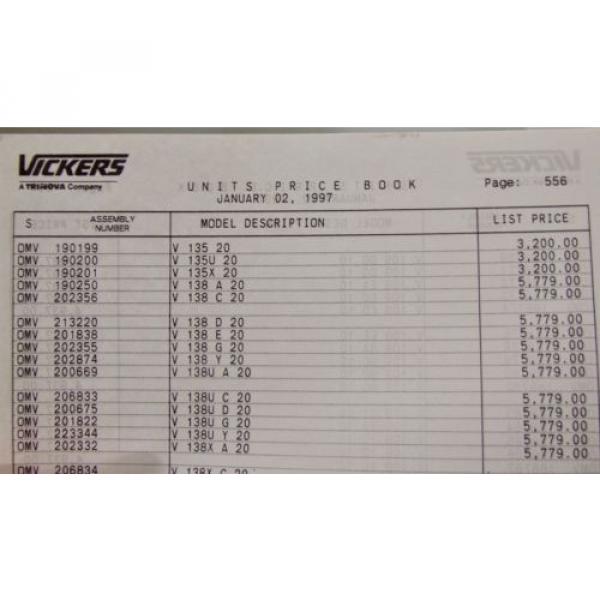 VICKERS HYDRAULIC  PUMP V-134U-20 V134U V135U #2 image