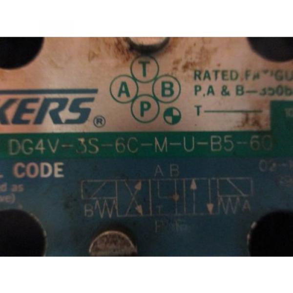 Vickers directional hydraulic control valve DG4V-3S-6C-M-U-B5-60  W/ 2 P/N 02-10 #4 image