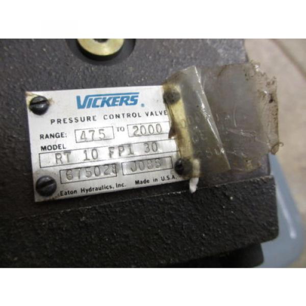 Vickers RT 10 FP1 30 Hydraulic Pressure Control Valve Origin 675028  475-2000psi #2 image