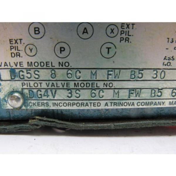 Vickers DG5S-8-6C-M-FW-B5-30 Hydraulic Valve W/DG4V-3S-6C-M-FW-B5-60 Pilot Valve #7 image