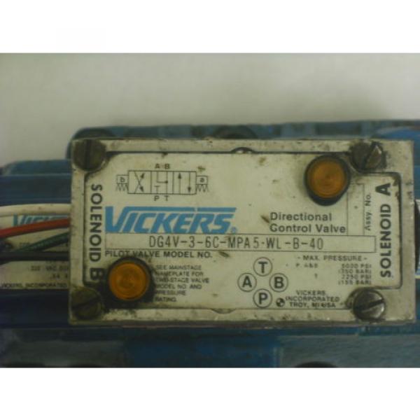VICKERS HYDRAULIC DIRECTION CONTROL VALVE 110VAC COILS #1 image