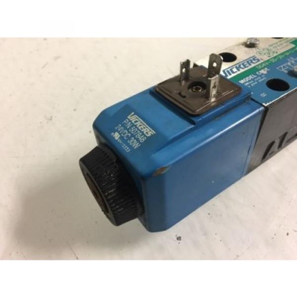 Vickers Hydraulic Valve, DG4V-3S-2N-M-U-H5-60, 24V Solenoid, Used, WARRANTY #3 image