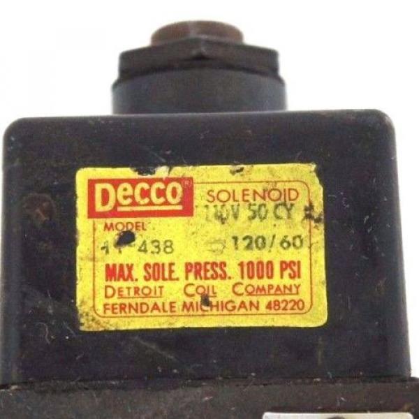 DOUBLE A VICKERS QF-01-FF-10F1 HYDRAULIC VALVE, QFFF10F1, W/ DECCO COILS 11-438 #5 image