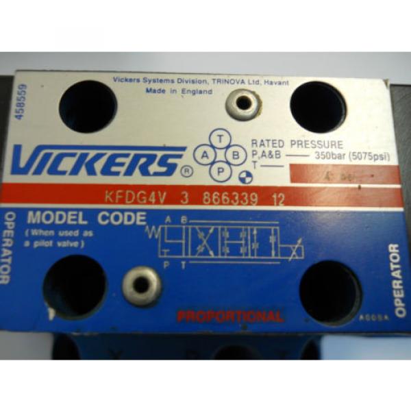 VICKERS KFDG5V 7 2C200N X VM U1 H1 12 HYDRAULIC CONTROL SOLENOID VALVE  NOS #3 image