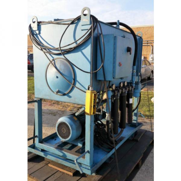 2010 20 Hp Skid Mount Vickers 3,000 PSI High Flow Hydraulic Pump 200 Gallon tank #2 image