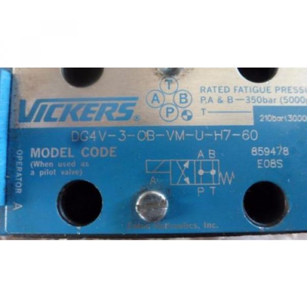 Vickers DG4V-3-0B-VM-U-H7-60, Hyd Valve w/ 24VDC Coil origin Old Stock #2 image