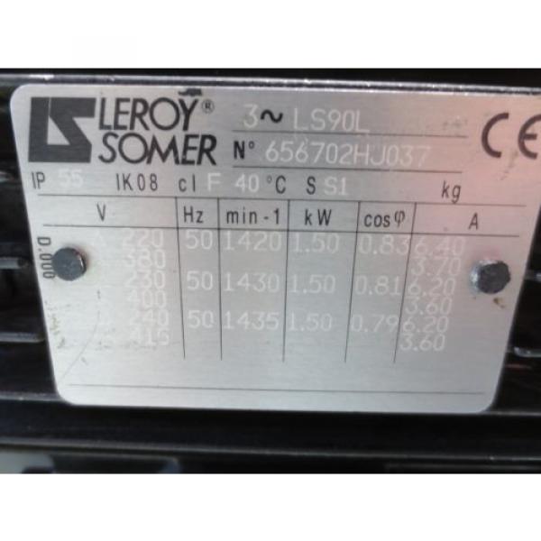 LEROY SOMER HYDRAULIC MOTOR LS90L IP55IK08 CLF VICKERS PUMP  A2R SE1S 10CM7 11 #6 image