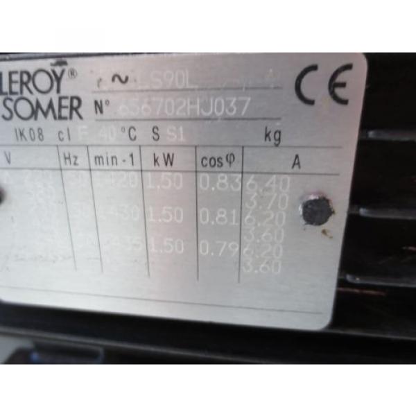 LEROY SOMER HYDRAULIC MOTOR LS90L IP55IK08 CLF VICKERS PUMP  A2R SE1S 10CM7 11 #8 image