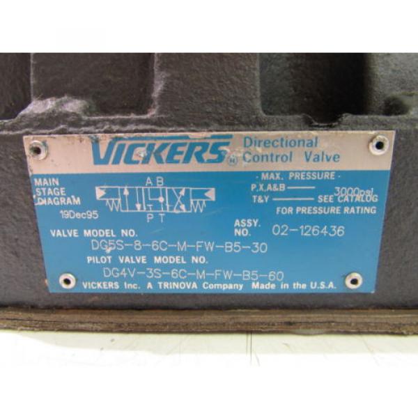VICKERS DG4V-3S-6C-M-FW-B5-60 DIRECTIONAL CONTROL VALVE XLNT #2 image