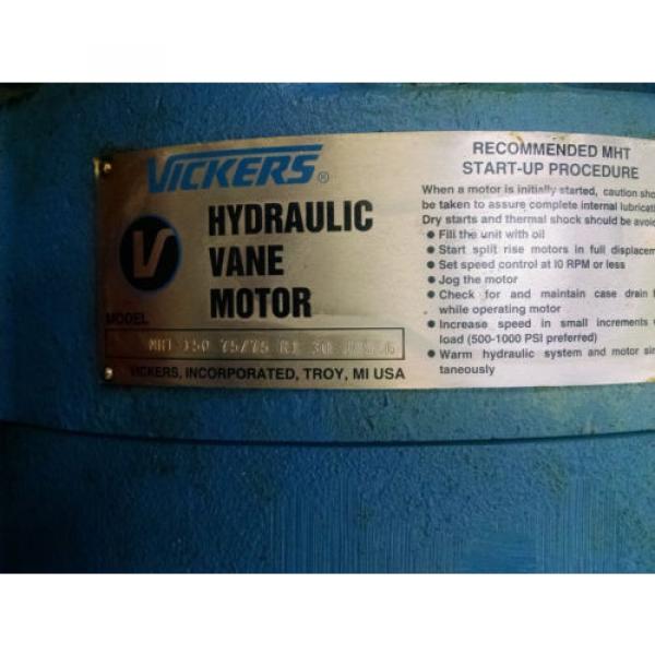 Vickers MHT hydraulic motor for Van Dorn Injection Molding Machine #4 image