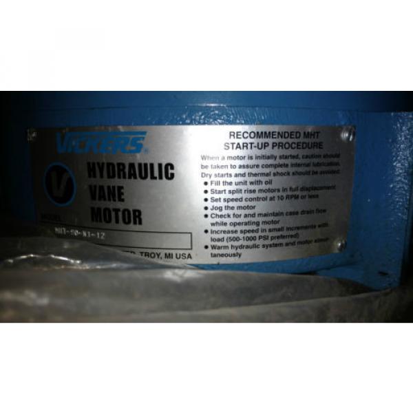 Vickers MHT-90-N1-12 hydraulic vane screw motor, freshly rebuilt MINT will ship #2 image