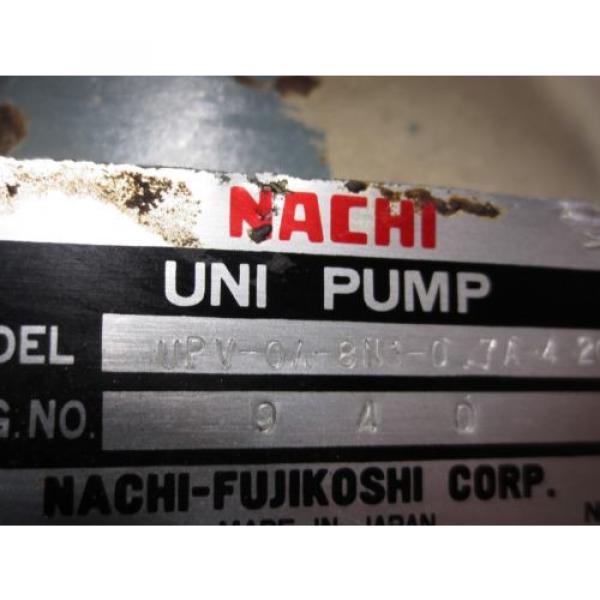 NACHI HYDRAULIC OIL PUMP MOTOR LTIS85-NR UPV-0A-8N1-07A-4-20 PVS-0B-8N1-20 #8 image