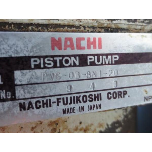 NACHI HYDRAULIC OIL PUMP MOTOR LTIS85-NR UPV-0A-8N1-07A-4-20 PVS-0B-8N1-20 #11 image