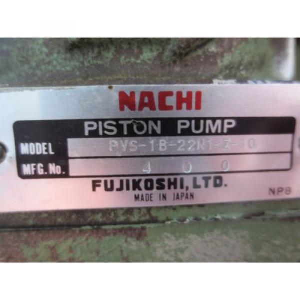 NACHI HYDRAULIC MOTOR LTIS70-NR PUMP UPV-1A-22N1-22-4-Z-10 PVS-1B-22N1-Z-10 #12 image