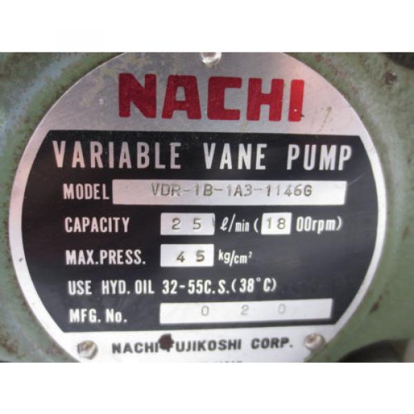 NACHI VARIABLE VANE PUMP VDR-1B-1A3-1146G #2 image