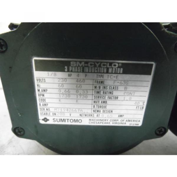 Sumitomo SM-Cyclo Induction Geared Motor, CNHM-01-4075Y-43, 43:1,  WARRANTY #3 image