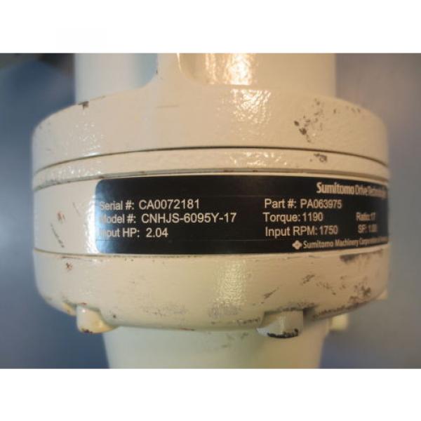 Sumitomo 17:1 Gear Reducer CNHJS-6095Y-17 Input: 204 HP 1750 RPM NWOB #3 image