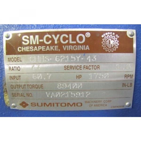 SUMITOMO CHHS-6215Y-43 SM-CYCLO 43:1 RATIO SPEED REDUCER GEARBOX REBUILT #2 image