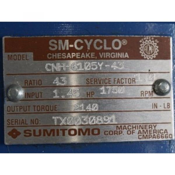 Origin SUMITOMO CNH-6105Y-43 SPEED REDUCER 145 HP, 1750 RPM, CNH6105Y43 #2 image