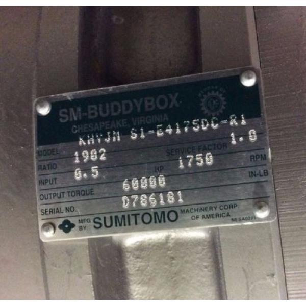 SUMITOMO KHVJM S1-E4175DC-R1 SM-BEVEL BUDDYBOX REDUCER / GEARMOTOR 1902:1 RATIO #3 image