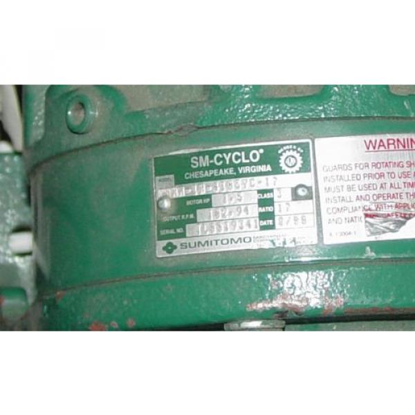 Sumitomo SM-Cyclo HM3100 1-1/2 hp 3ph Electric Motor 17:1 ratio 1-1/8#034; output #3 image