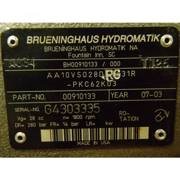 Brueninghaus Hydromatik Rexroth Hydraulic pumps AA10VS028DRG31R-PKC62K03_00910133 #5 image