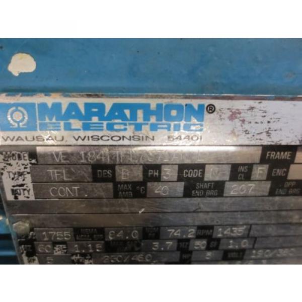 MARATHON MOTOR VL 184TTFL7371AN L TFL REXROTH pumps AA10VS045DR/30R PV020 SS1S #5 image